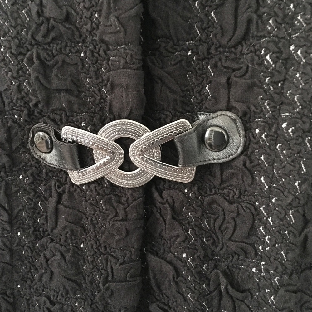 Samuel Dong Black Jacket Small Textured Coat - image 5